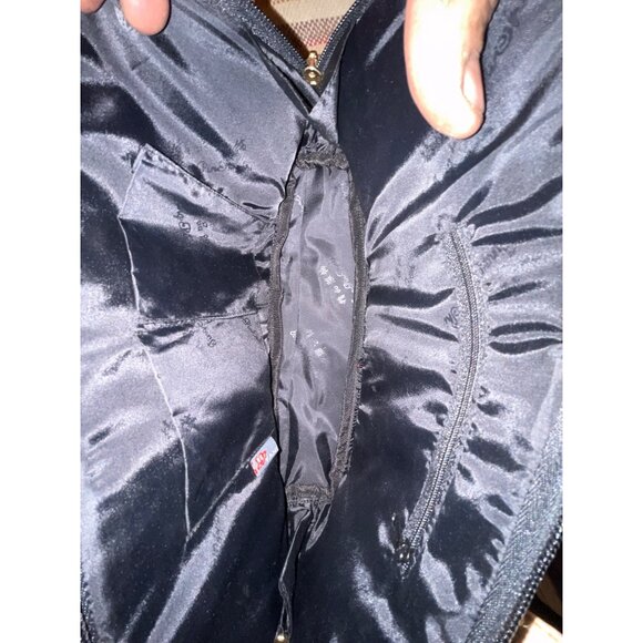 Yani Black Velvet & Gold Paisley Handbag With Decorative Straps & Elegant Detail - Picture 8 of 9